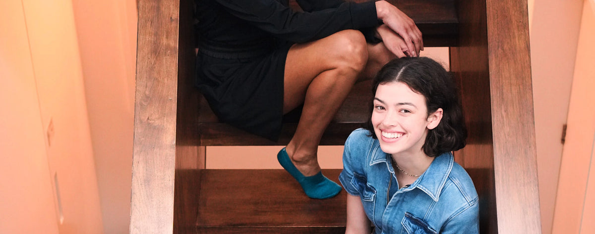 Model smiling and looking at the camera