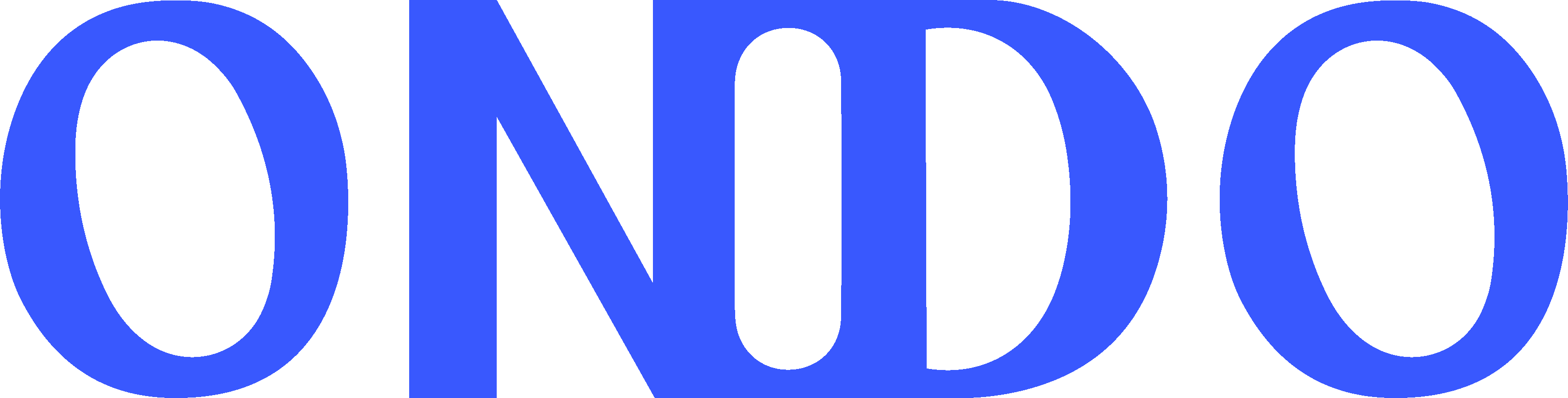 Blue ONDO wordmark logo on transparent background