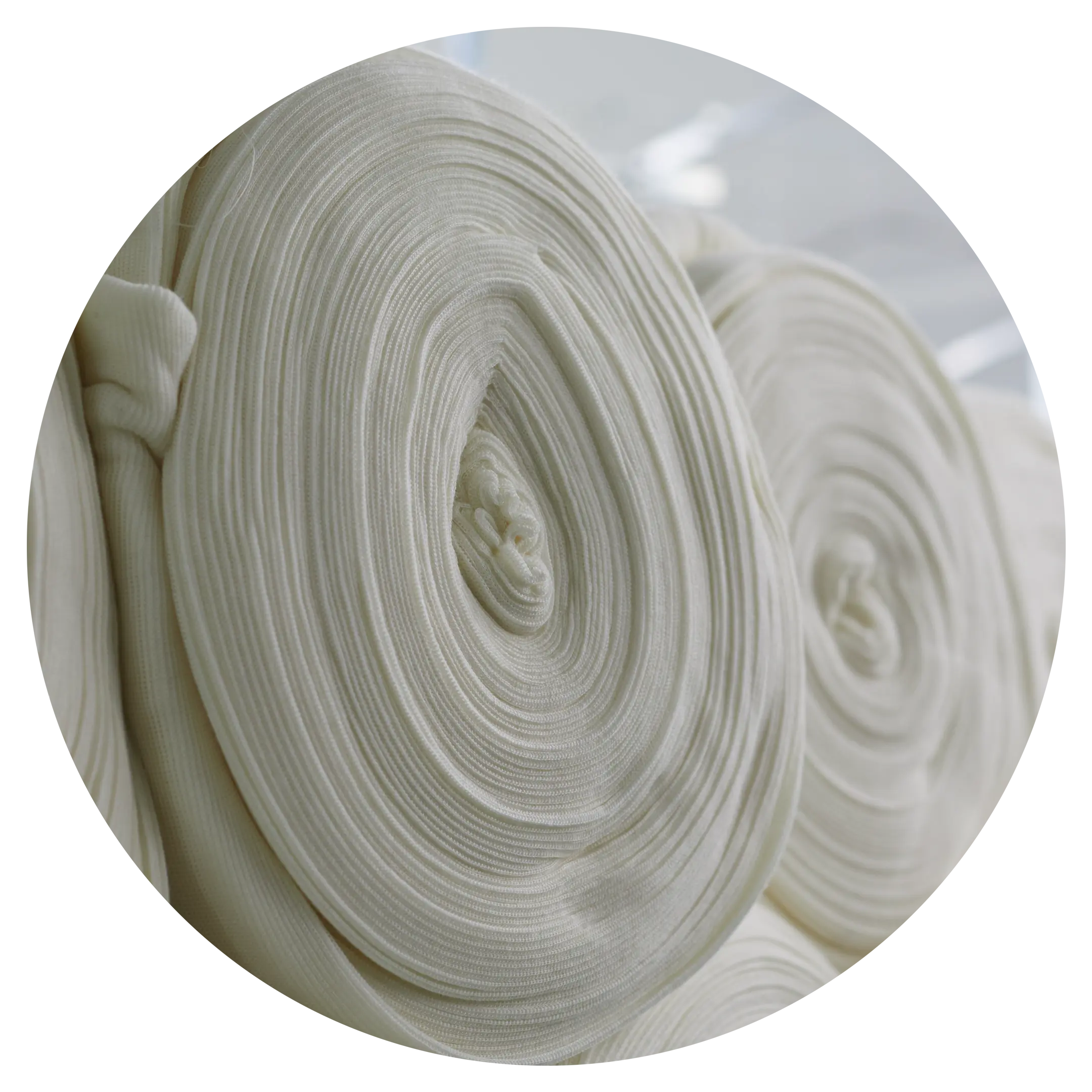 Rolls of fabric, representing ONDO's commitment to high-quality craftsmanship and working with proven suppliers